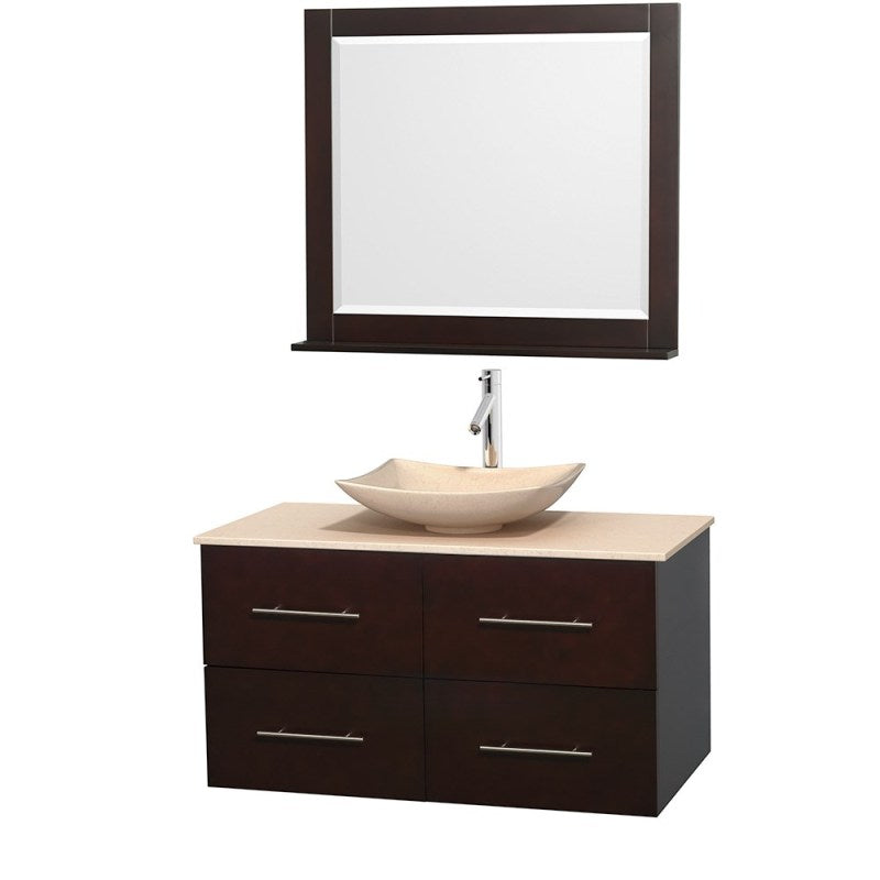 Wyndham Collection Centra 42" Single Bathroom Vanity Set for Vessel Sink - Espresso WC-WHE009-42-SGL-VAN-ESP 3