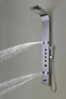 Anzzi Echo 63.5 in. 4-Jetted Full Body Shower Panel with Heavy Rain Shower and Spray Wand in Brushed Stainless Steel 11