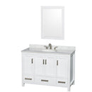 Wyndham Collection Sheffield 48" Single Bathroom Vanity - White WC-1414-48-SGL-VAN-WHT