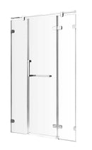 Anzzi Emperor Series Right Side 55.11 in. x 78.74 in. Semi-Frameless Hinged Shower Door in Chrome with Handle SD-AZ35CH-R 5