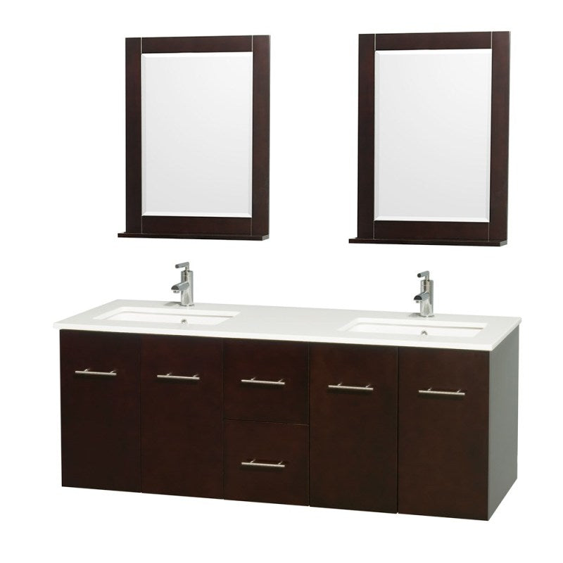 Wyndham Collection Centra 60" Double Bathroom Vanity for Undermount Sinks - Espresso WC-WHE009-60-DBL-VAN-ESP- 7