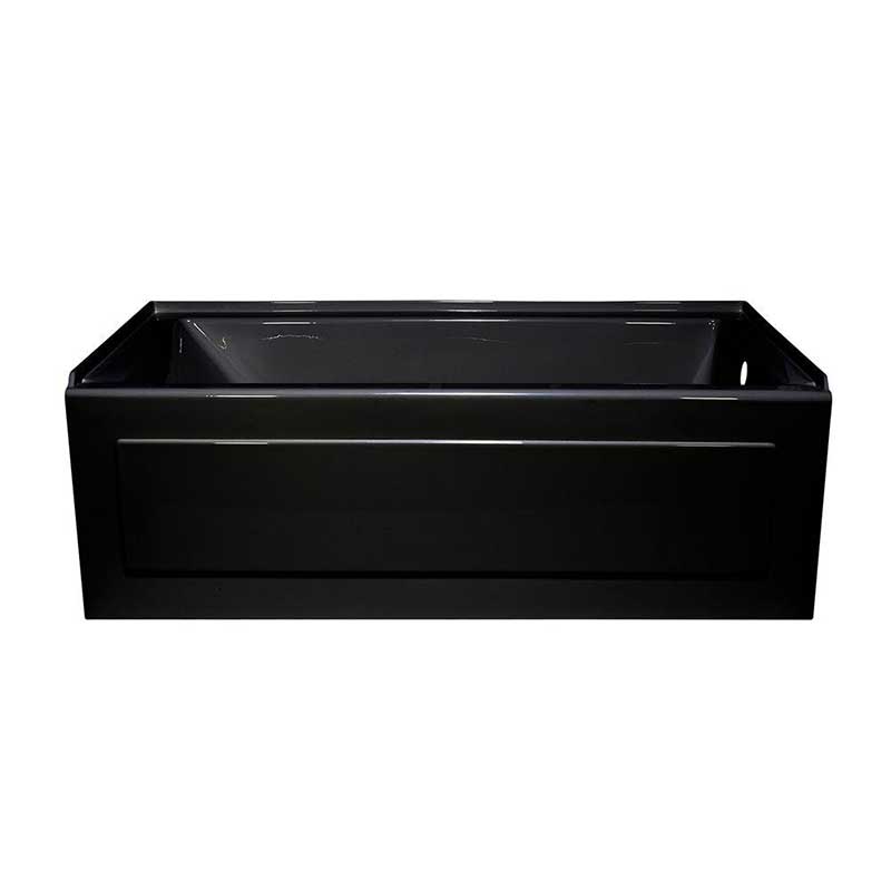 Lyons Industries Linear 5 ft. Right Drain Heated Soaking Tub in Black
