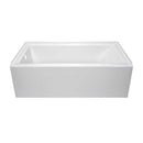 Lyons Industries Linear 5 ft. Left Drain Bathtub in White