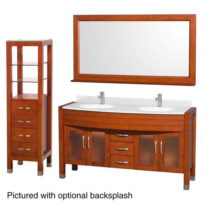Wyndham Collection Daytona 60" Double Bathroom Vanity Set - Cherry WC-A-W2200-60-CH-SET 5