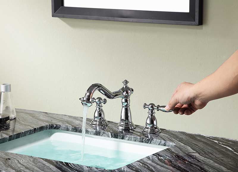 Anzzi Patriarch 8" Widespread Bathroom Sink Faucet in Polished Chrome L-AZ179CH 3