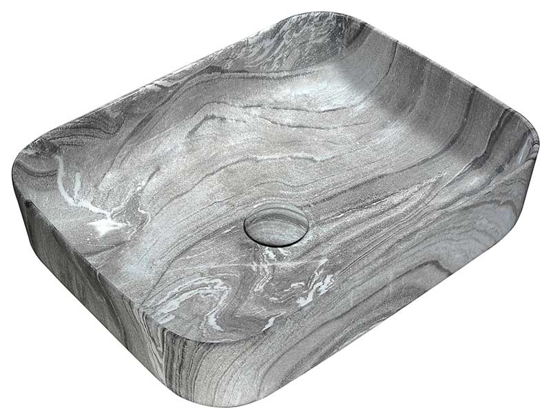 Anzzi Marbled Series Ceramic Vessel Sink in Marbled Ash Finish LS-AZ242