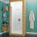 Anzzi Lancer 23 in. x 72 in. Semi-Frameless Shower Door with TSUNAMI GUARD in Brushed Nickel SD-AZ051-01BN 5