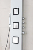 Anzzi Leopard 60 in. 3-Jetted Full Body Shower Panel with Heavy Rain Shower and Spray Wand in White SP-AZ032 3