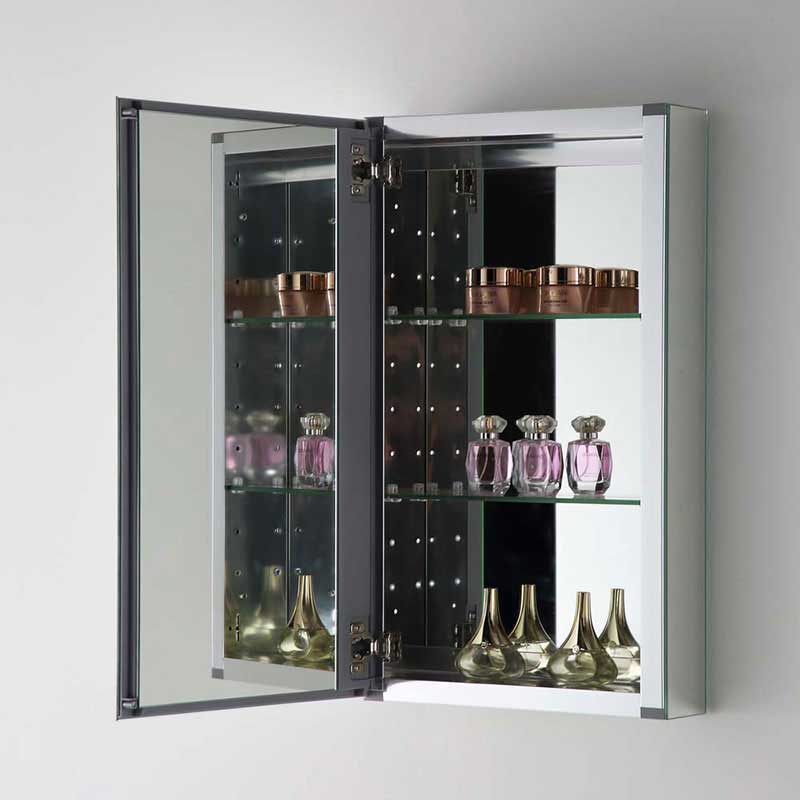 Fresca 52" Tall Bathroom Medicine Cabinet w Mirrors 3