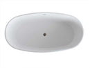 Roccia 61.4 in. One Piece Anzzi Stone Freestanding Bathtub in White 4