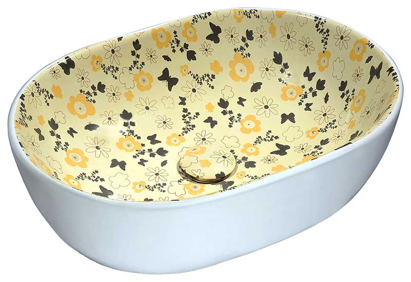 Anzzi Franco Series Ceramic Vessel Sink in Lemon Yellow LS-AZ264