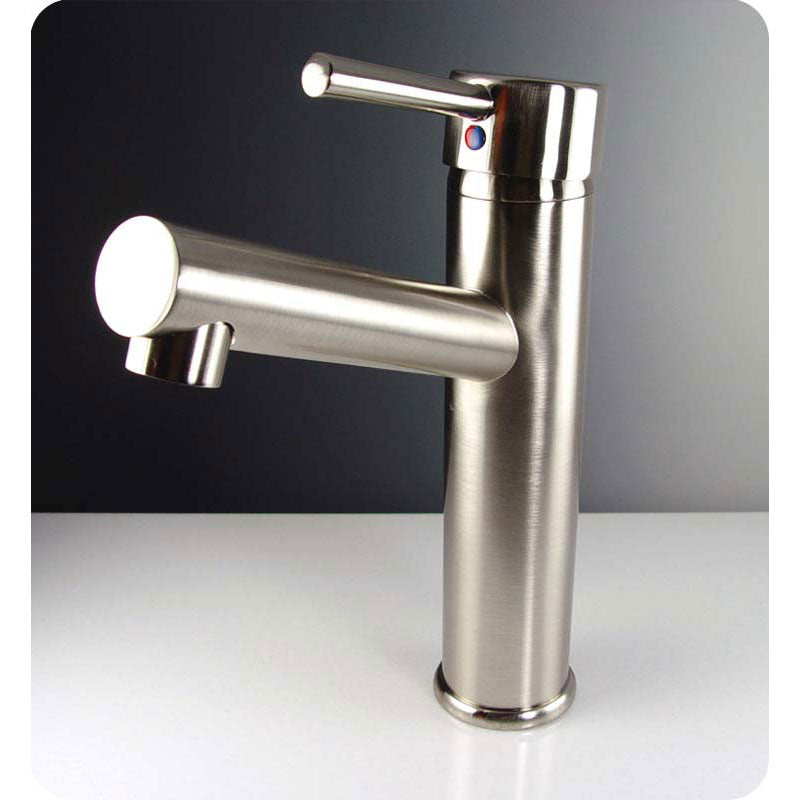 Fresca FFT1046BN Savio Single Hole Mount Bathroom Vanity Faucet - Brushed Nickel