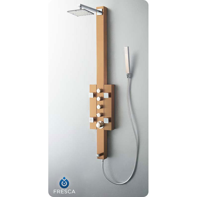 Fresca FSP8002BB Lecco Stainless Steel Thermostatic Shower Massage Panel - Brushed Bronze