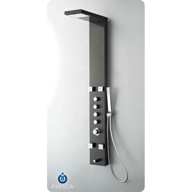 Fresca FSP8006BG Verona Stainless Steel Thermostatic Shower Massage Panel - Brushed Gray