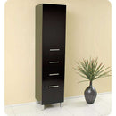 Fresca FST1002ES Espresso Bathroom Linen Side Cabinet with 3 Pull Out Drawers