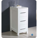 Fresca FST6212WH Torino 12" White Bathroom Linen Side Cabinet