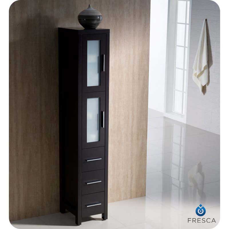 Fresca FST6260ES Torino Espresso Tall Bathroom Linen Side Cabinet