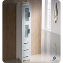 Fresca FST6260WH Torino White Tall Bathroom Linen Side Cabinet