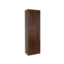 Fresca FST8090GW Walnut Bathroom Linen Side Cabinet with 3 Large Storage Areas