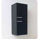 Fresca FST8091BW Black Bathroom Linen Side Cabinet with 2 Storage Areas