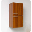 Fresca FST8091TK Teak Bathroom Linen Side Cabinet with 2 Storage Areas