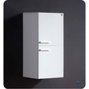 Fresca FST8091WH White Bathroom Linen Side Cabinet with 2 Storage Areas