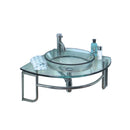 Fresca FVN1040 Ordinato Corner Mount Modern Glass Bathroom Vanity