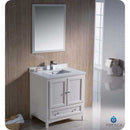 Fresca FVN2030AW Oxford 30" Antique White Traditional Bathroom Vanity