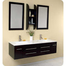 Fresca FVN6119UNS Bellezza Espresso Modern Double Sink Bathroom Vanity