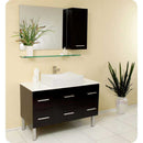 Fresca FVN6123ES Distante Espresso Modern Bathroom Vanity with Mirror & Side Cabinet