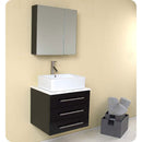 Fresca FVN6185ES Modella Espresso Modern Bathroom Vanity with Medicine Cabinet