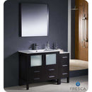 Fresca FVN62-3612ES-UNS Torino 48" Espresso Modern Bathroom Vanity with Side Cabinet & Integrated Sink