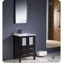 Fresca FVN6224ES-UNS Torino 24" Espresso Modern Bathroom Vanity with Integrated Sink