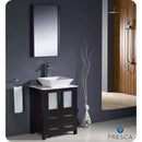 Fresca FVN6224ES-VSL Torino 24" Espresso Modern Bathroom Vanity with Vessel Sink
