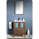 Fresca FVN6224WB-UNS Torino 24" Walnut Brown Modern Bathroom Vanity with Integrated Sink