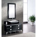Fresca FVN7714BL Moselle 47" Modern Glass Bathroom Vanity with Mirror