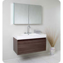 Fresca FVN8010GO Mezzo Gray Oak Modern Bathroom Vanity with Medicine Cabinet
