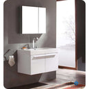 Fresca FVN8090WH Vista White Modern Bathroom Vanity with Medicine Cabinet