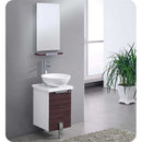 Fresca FVN8110DK Adour 16" Dark Walnut Modern Bathroom Vanity with Mirror