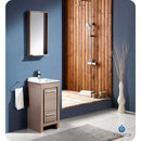 Fresca FVN8118GO Allier 16" Gray Oak Modern Bathroom Vanity with Mirror