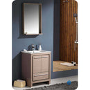 Fresca FVN8125GO Allier 24" Gray Oak Modern Bathroom Vanity with Mirror