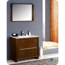 Fresca FVN8136WG Allier 36" Wenge Brown Modern Bathroom Vanity with Mirror