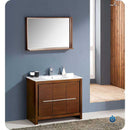 Fresca FVN8140WG Allier 40" Wenge Brown Modern Bathroom Vanity with Mirror