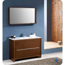 Fresca FVN8148WG Allier 48" Wenge Brown Modern Bathroom Vanity with Mirror