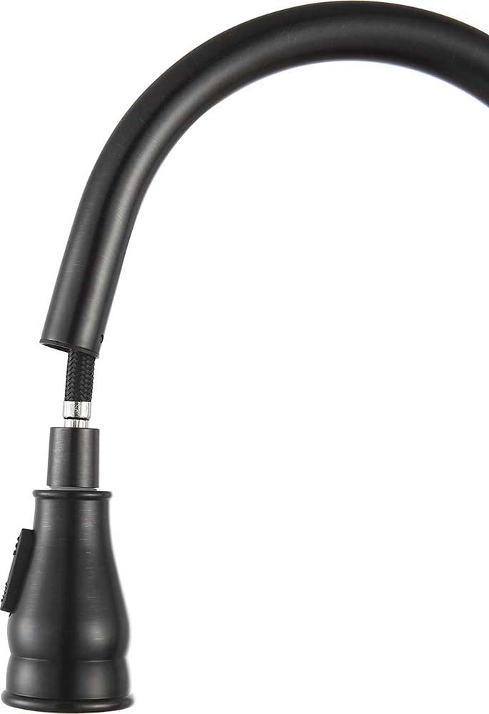 Anzzi Bell Single-Handle Pull-Out Sprayer Kitchen Faucet in Oil Rubbed Bronze KF-AZ215ORB 20