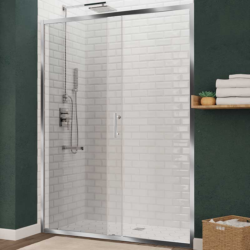 Anzzi Halberd 48 in. x 72 in. Framed Shower Door with TSUNAMI GUARD in Polished Chrome SD-AZ052-01CH 5