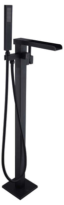 Anzzi Union 2-Handle Claw Foot Tub Faucet with Hand Shower in Matte Black FS-AZ0059BK