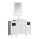 Fresca Cambridge 48" White Traditional Bathroom Vanity with Mirror