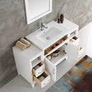 Fresca Cambridge 54" White Traditional Bathroom Vanity with Mirror 5