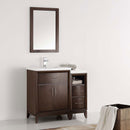 Fresca Cambridge 36" Antique Coffee Traditional Bathroom Vanity with Mirror 2